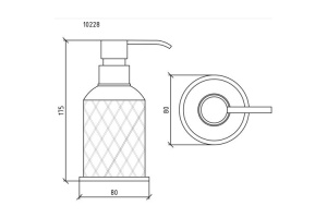 Дозатор для жидкого мыла Boheme Murano crystal золото глянцевое - 2