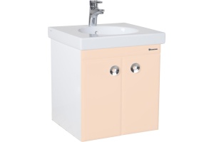 Тумба с раковиной Bellezza Неаполь 50 подвесная прямая бежевая - 2