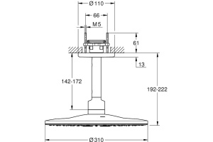 Верхний душ Grohe Rainshower SmartActive 26477000 - 2