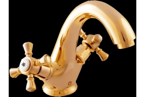 Смеситель для раковины Rav Slezak Morava retro золото