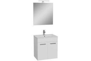 Комплект мебели для ванной Vitra Mia 60 с дверцами белый глянец