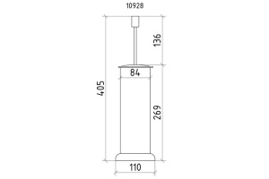 Ершик для унитаза напольный Boheme Royal Cristal золото - 2