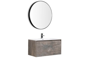 Тумба с раковиной Black&White Universell 80 темно-серая