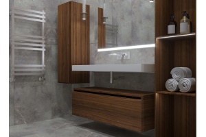 Тумба Armadi Art Vallessi UNO-S 100 подвесная темное дерево - 2