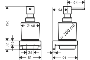 Дозатор для жидкого мыла Hansgrohe AddStoris шлифованная бронза - 2