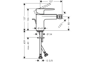 Смеситель Hansgrohe Vernis Blend 71210000 для биде, хром - 3