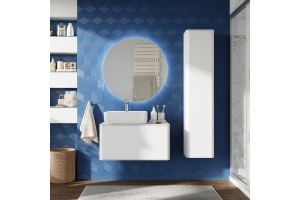 Мебель для ванной STWORKI Ноттвиль 80 белая, без выреза под смеситель