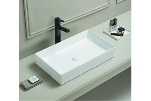 Раковина керамическая накладная AM-78570B-60, цвет белый, 600х370х110