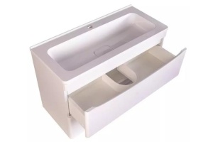 Тумба под раковину Style Line Бергамо мини 90 белая - 2