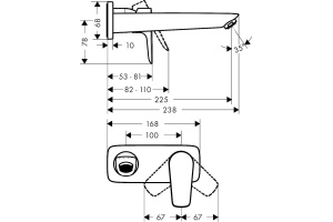 Смеситель Hansgrohe Talis E 71734340 для раковины - 2