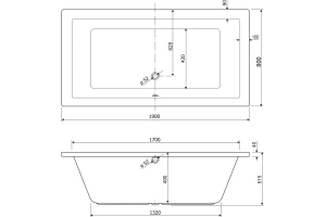 Акриловая ванна Cezares Plane 190х80 (PLANE-190-80-49-W37) - 3
