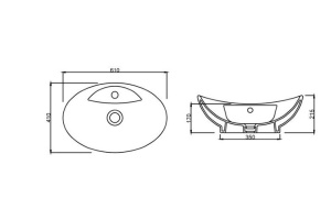 Раковина накладная Gural Vit Top 60х40 белая - 2
