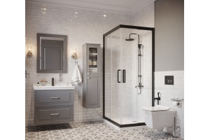 Мебель для ванной STWORKI Хадстен 80 cерая, в стиле прованс, подвесная, российская (гарнитур, комплект) - 3