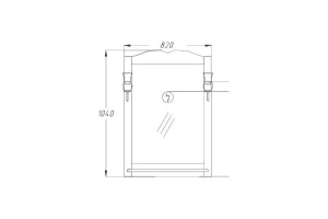 Зеркало Opadiris Тибет 85 слоновая кость - 2