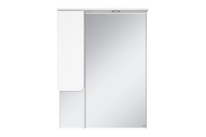 Зеркало-шкаф Misty Чегет 75 левое белое глянцевое