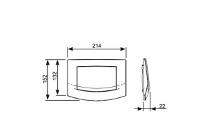 Кнопка смыва Tece Ambia пергамон (9240101) - 2