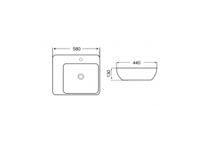 Раковина накладная Weltwasser WW ELBACH 1004 57.5 белый (10000004594) - 2