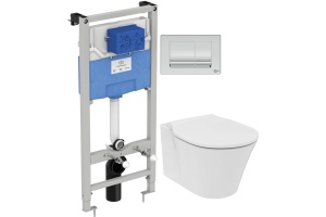 Комплект Ideal Standard Connect Air AquaBlade E212801 унитаз + инсталляция с кнопкой смыва
