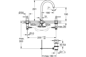 Смеситель Grohe Atrio New 20009DC3 для раковины - 2