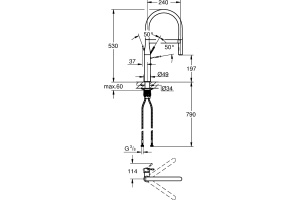 Смеситель Grohe Essence New 30294EN0 для кухонной мойки, никель - 3