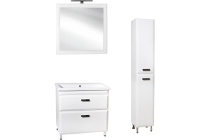 Мебель для ванной Style Line Лотос 80 Люкс Plus напольная, белая - 2