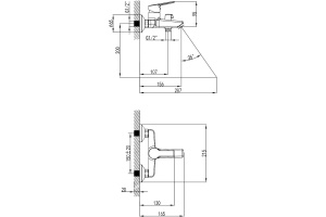Смеситель Milardo Stripe STRSB02M02 для ванны с душем - 3