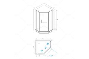 Душевой уголок RGW HO-081B 350608199-14 - 3
