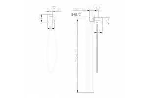 Гигиенический душ Abber Daheim золото матовое - 3