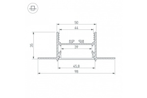 Коннектор T-образный Arlight SL-Linia45-Fantom 030107 - 3