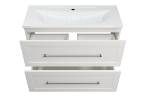 Тумба с раковиной Misty Марта 100 белая глянцевая - 2