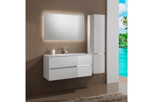 Тумба с раковиной Sanvit Кубэ-2 75 белый глянец - 2