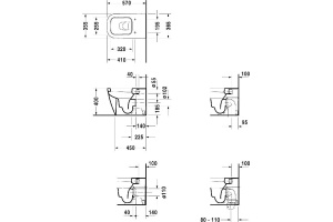 Чаша для приставного унитаза Duravit Happy D.2 белый, без сиденья (2159090000) - 3