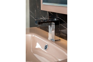 Раковина - столешница Armadi Art Lucido 100 розовый - 3