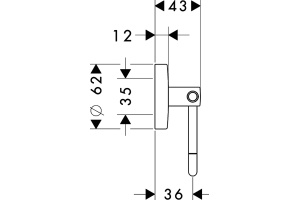 Держатель туалетной бумаги Hansgrohe Logis - 2