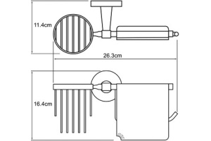 Держатель туалетной бумаги Wasserkraft Isen K-4059 с держателем освежителя воздуха - 3