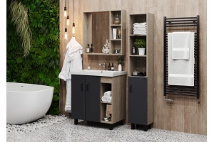 Комплект мебели Onika Тимбер 70 серый матовый - светлое дерево - 2