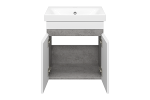 Тумба под раковину Misty Ронда 50 белая глянцевая - 2