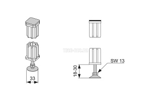 Ножка с торцевым элементом - 2