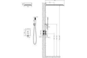 Душевая система встроенная Timo Briana SX-7139/00SM хром - 2