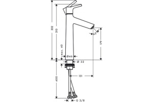 Смеситель для раковины Hansgrohe Talis S 190, однорычажный, без сливного набора, хром 72032000 - 2