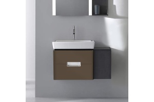 Тумба с раковиной Jacob Delafon Reve 60 светло-коричневый лак, 2 ящика