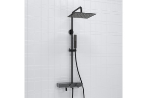 Душевая система WasserKraft 30 с термостатом черный матовый - хромоникель - 2