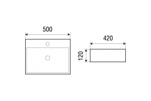 Раковина накладная Weltwasser WW ELBACH 21735 50 белый (10000003863) - 2