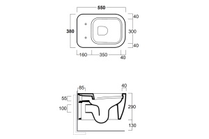 Унитаз подвесной Simas Henges с крышкой черный матовый - 2