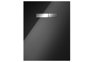 Верхняя панель TECElux с механическим блоком управления, стекло черное, клавиши хром глянцевый