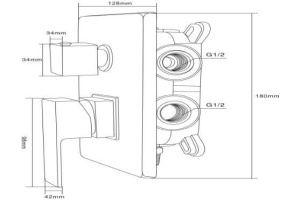 Смеситель Swedbe Platta 5520 С ВНУТРЕННЕЙ ЧАСТЬЮ - 2