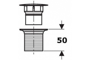 152.050.21.1 донный клапан с крышкой 1 1/4х50 (хром) - 2