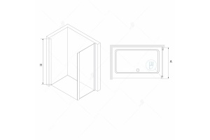 Боковая панель  70*195, RGW Z-01 (Easy) . Хром/Прозрачное/6 мм(PA-11;12)