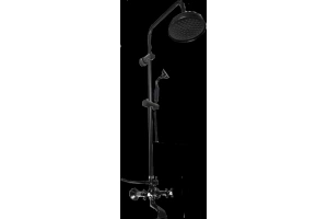 Душевая стойка Rav Slezak Morava retro черный матовый