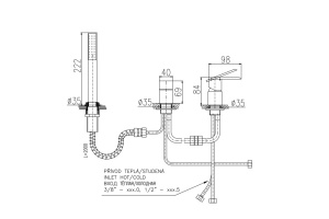 Смеситель на борт ванны Rav Slezak Loira золото - 2